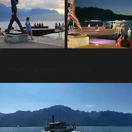 Au 26bis, 2 Montreux, 1 Niveau 0 Et Un Autre Duplex Niveau 1 Et 2, 15 Minutes à Pieds Du Centre De Montreux, Léman, Idéal Pour Balades En Ville, Montagne, Festivals, Casino, Plages, Ski, Fredy Mercury, Marché De Apartamento *